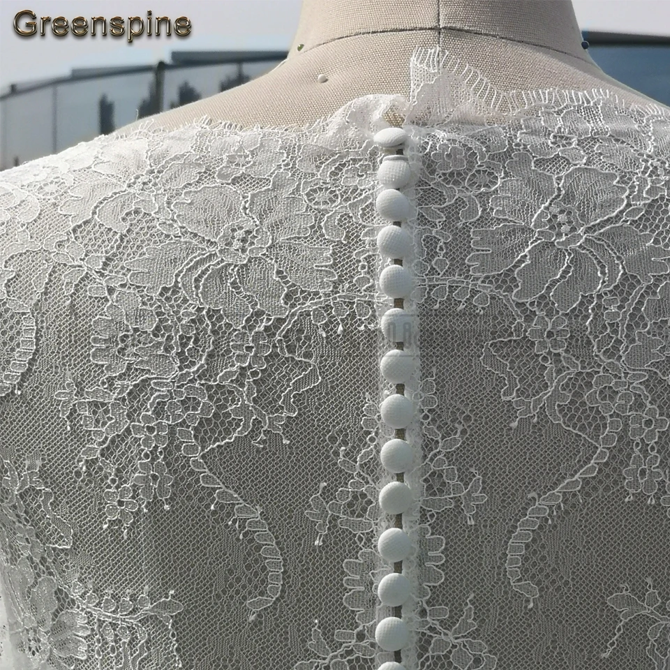 Greenspine Дешевые Свадебные платья Китай винтажные кружевные 3/4 рукава Свадебное платье под$50 высокое качество Vestido Sereia Noiva