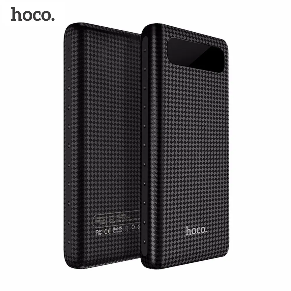 Беспроводное зарядное устройство HOCO 20000 мА/ч два USB выхода Мощность банка 18650