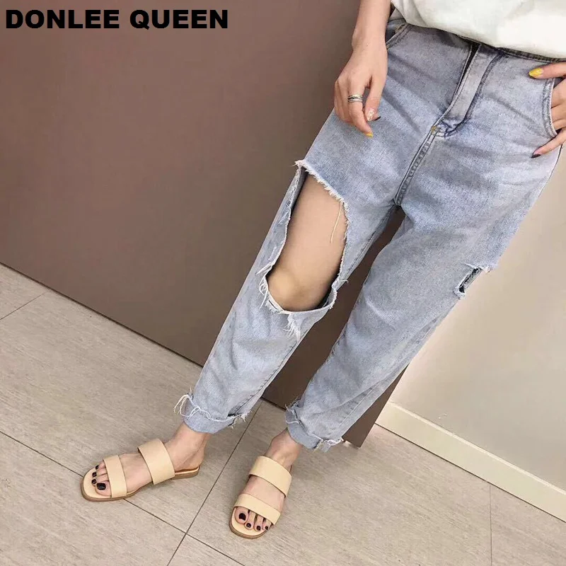 DONLEE QUEEN/Новые брендовые летние шлепанцы для женщин повседневная обувь на плоской