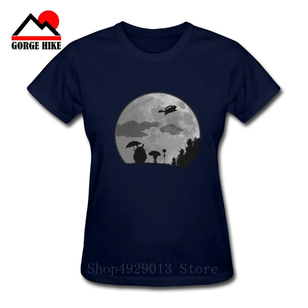 Moon Light Bus Тоторо женские кавай Топы рубашка забавная аниме Мой сосед футболка с
