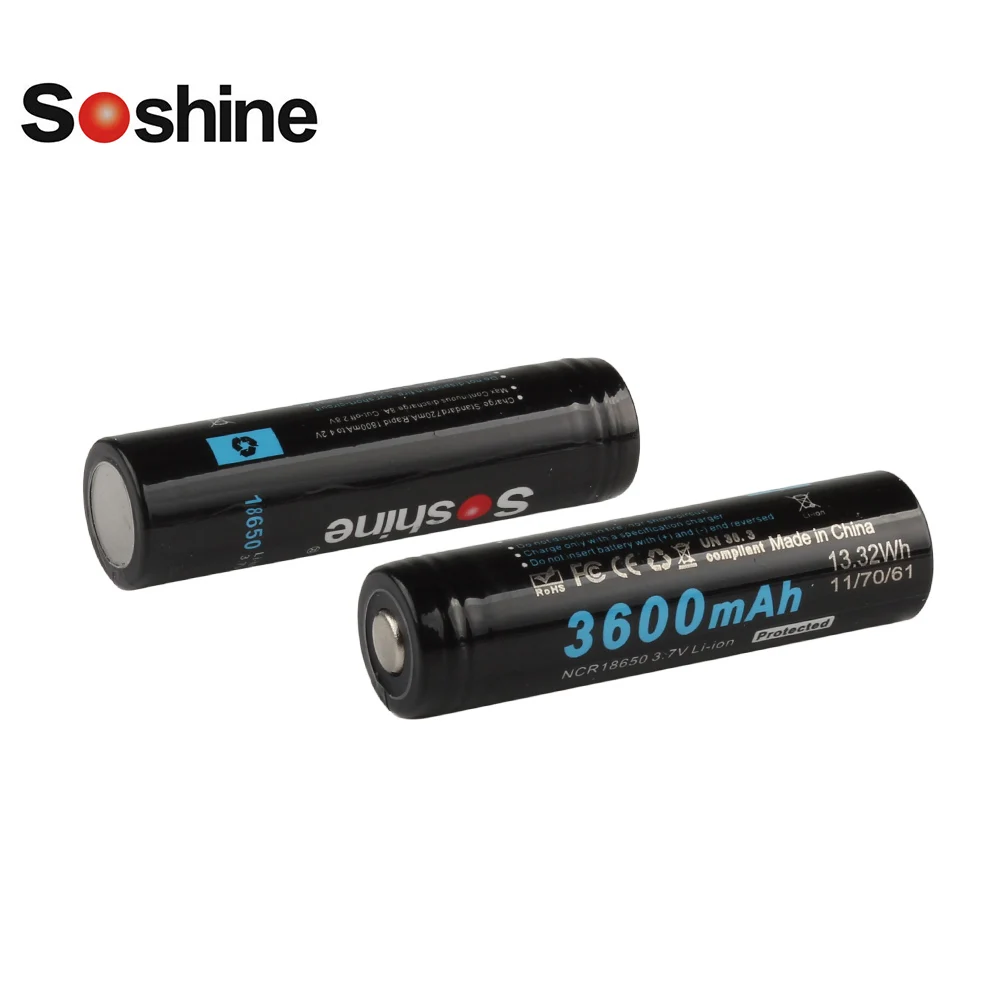 2 шт./лот 3 7 V 3600mAh 18650 аккумуляторная батарея большой емкости литий ионная с