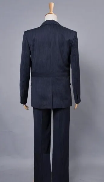 Who is Doctor Dr.Dark Blue Pinstripe Suit Cosplay Costume Halloween Party | Тематическая одежда и униформа