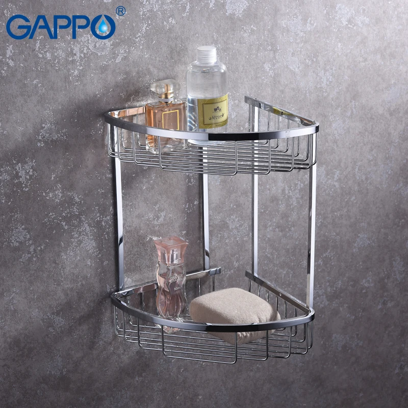 

GAPPO Bathroom Shelves bathroom holder Bath Storage Shelf Wall Mount Bathroom Accessories shower basket estante para banheiro