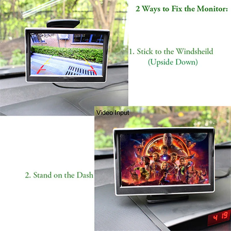 Автомобильная monit 5 &quotHD TFT LCD цифровая камера заднего вида для автомобиля