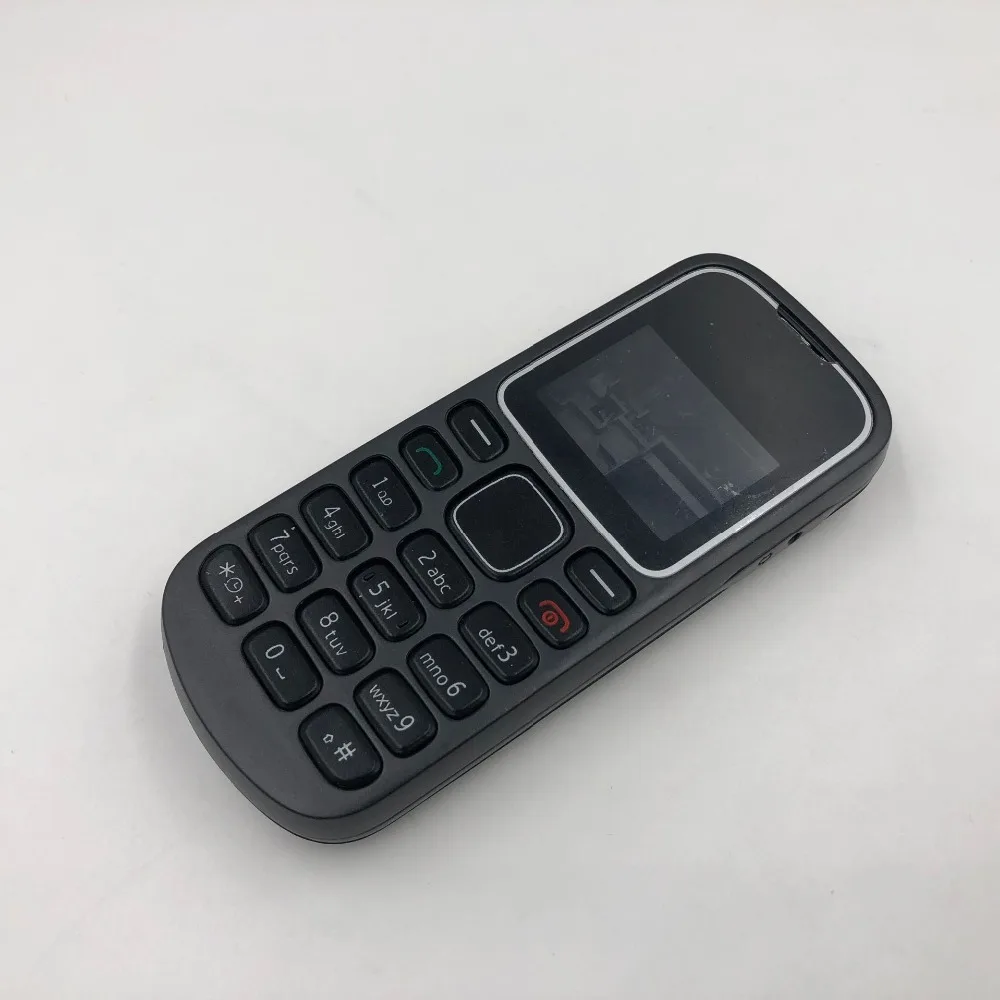 10 шт./лот полный корпус чехол для Nokia 1280 лицевая рамка+ средняя+ задняя крышка+ английская клавиатура часть сотового телефона