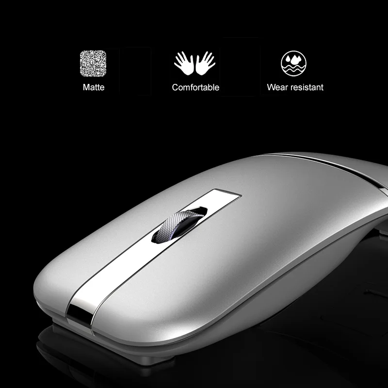 Перезаряжаемая Bluetooth игровая мышь двойной режим 2 4G беспроводная геймер Mause для