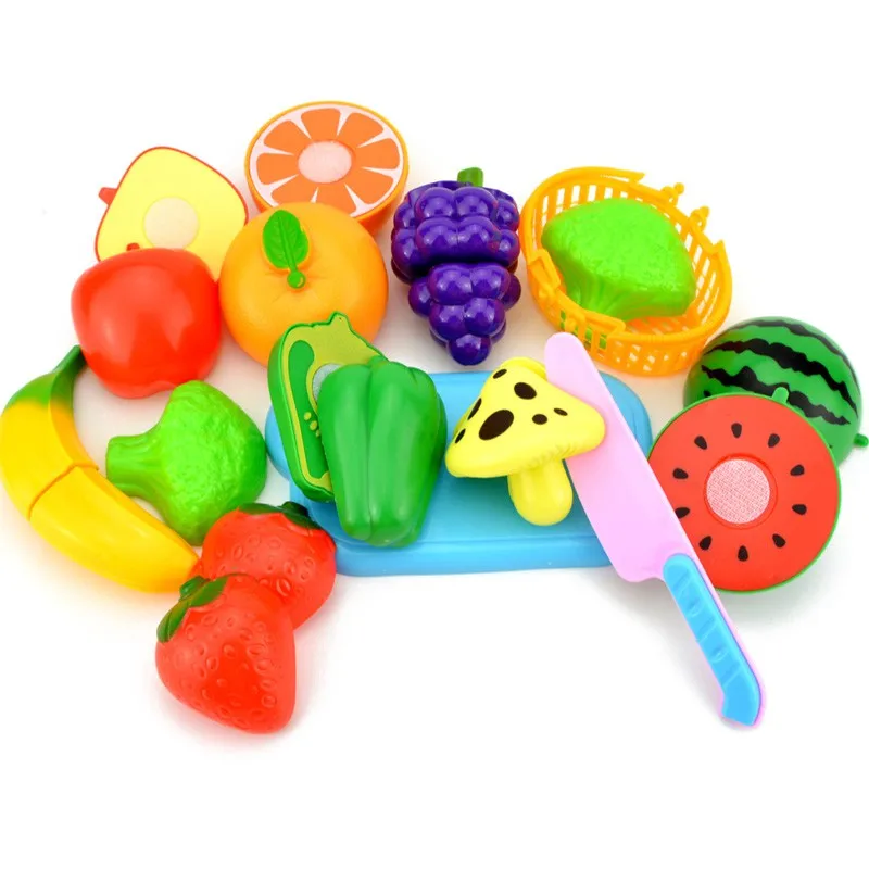 4-18 шт. Детские Кухонные Игрушки для ролевых игр резки фруктов и овощей