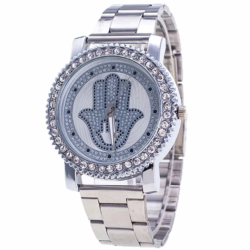 Часы наручные женские кварцевые модные роскошные с рисунком ладони из