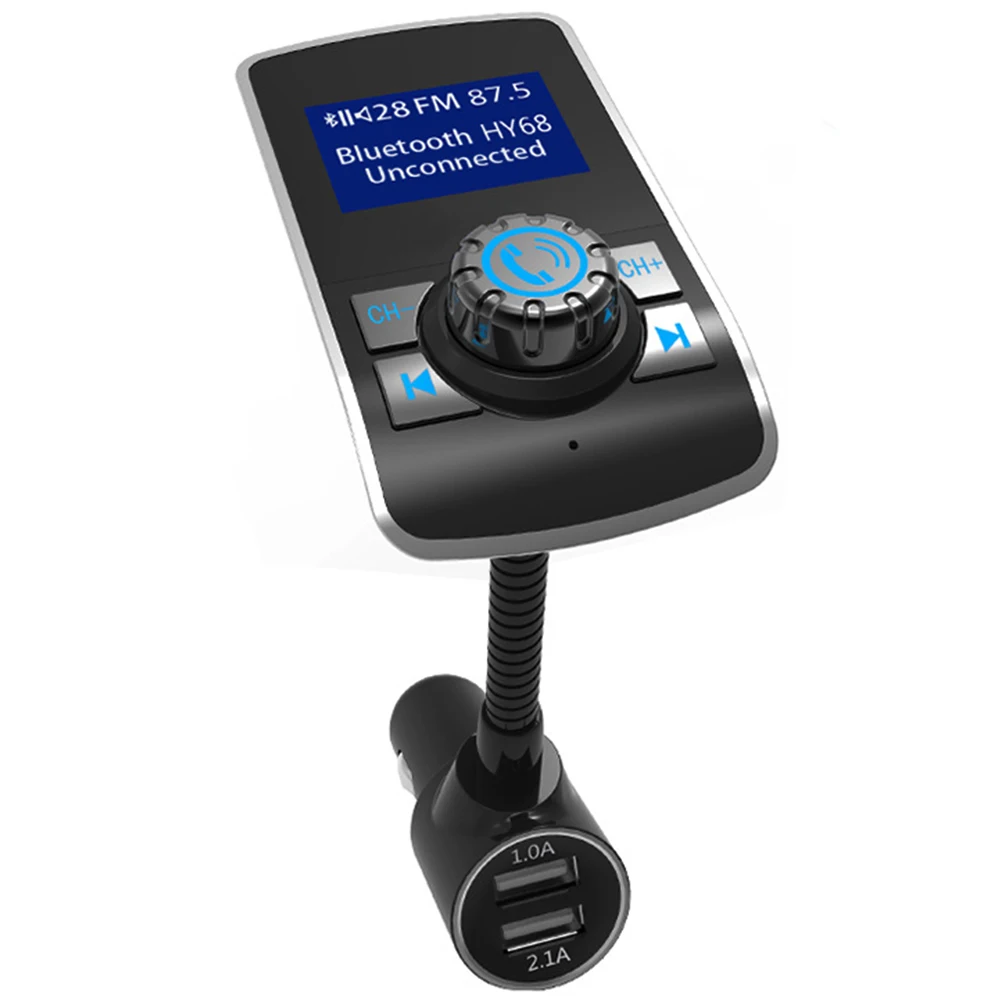 FM Transmitter LCD Display Wireless Car MP3 Player Dual USB TF Card Slot Bluetooth Modulator Power Off Switch | Автомобили и