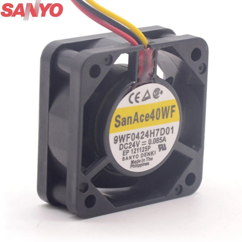 Для Sanyo 9WF0424H7D01 4015 40 мм 24В 0.085A Вентилятор охлаждения водонепроницаемый серверный