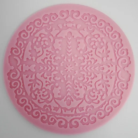 Бесплатная доставка Высококачественная силиконовая кружевная форма для торта с