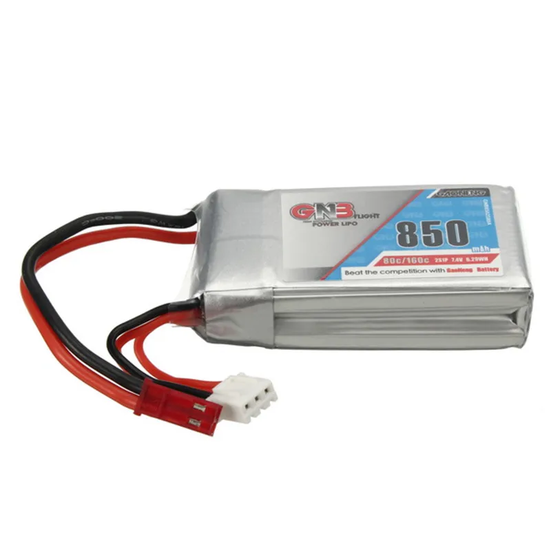 Новое поступление Перезаряжаемые gaoneng ГНБ 7.4 В 850 мАч 2 s 80/160C lipo Батарея JST разъем|jst