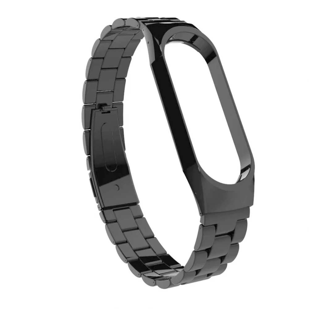 Для Xiaomi mi Band 4 3 ремешок для мужчин/женщин металлический браслет для mi band 4 наручный ремень из нержавеющей стали пряжка аксессуары
