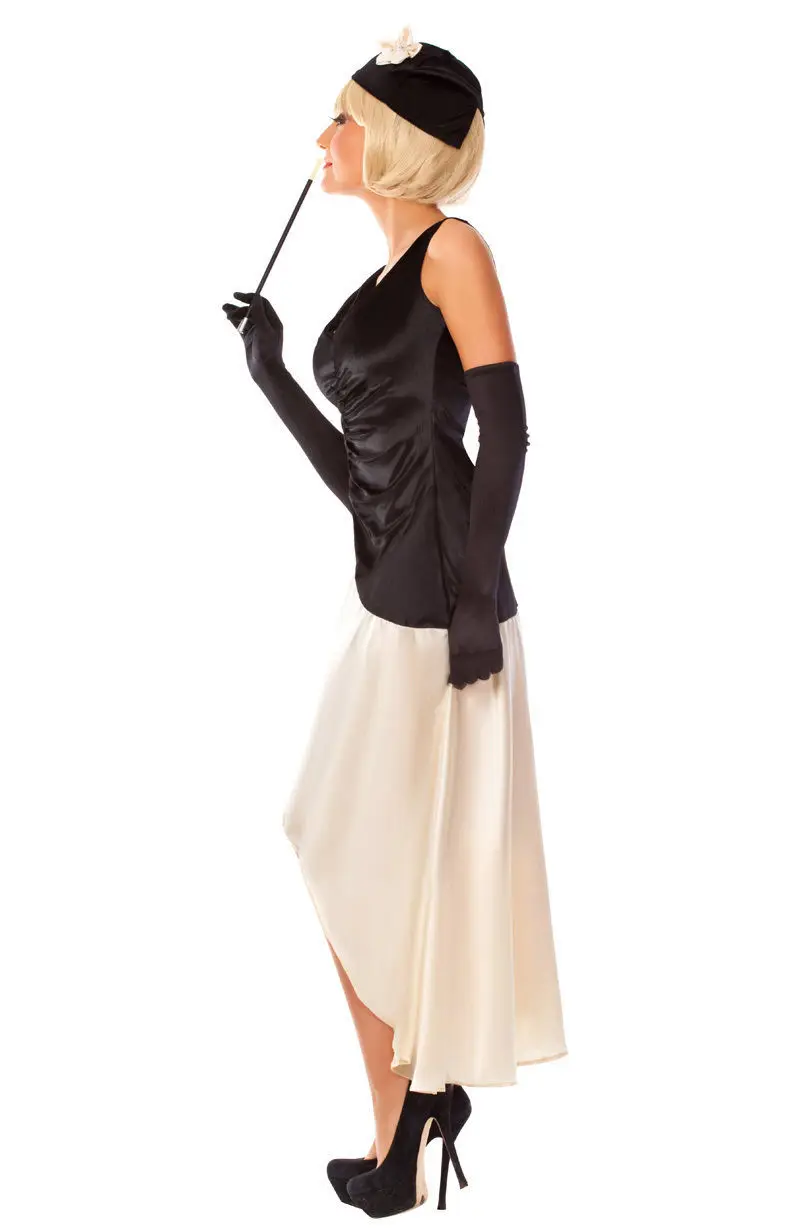 Бесплатная доставка черная Хлопушка 1920-х годов маскарадный костюм Чикаго