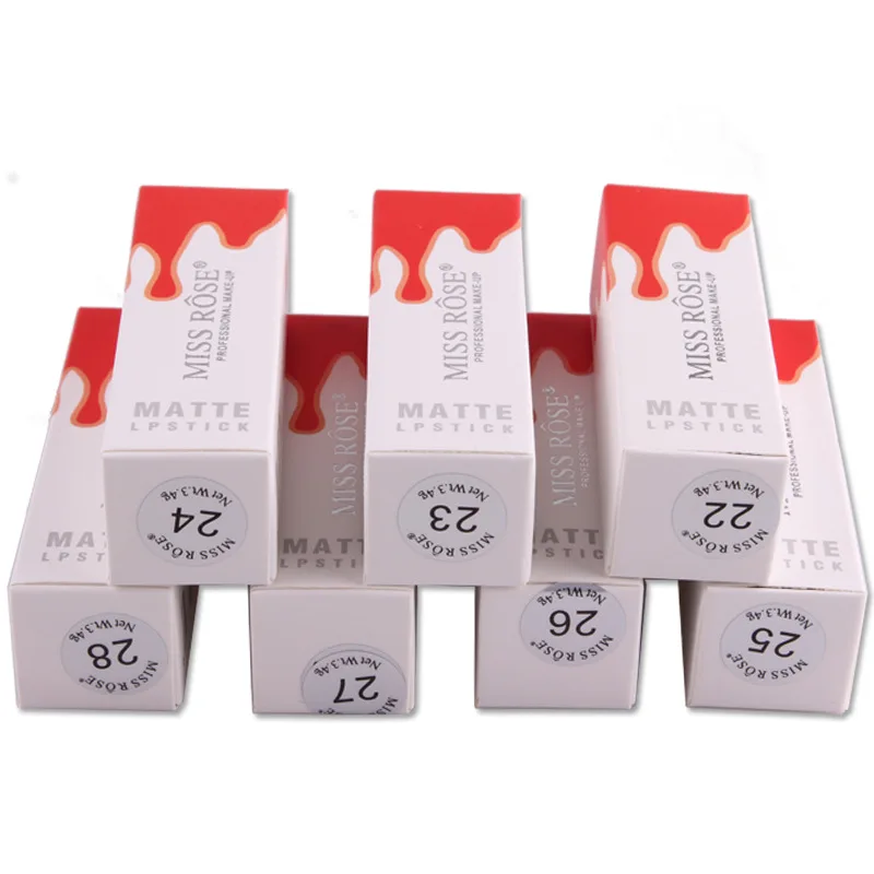 MISS ROSE 24 цвета матовая губная помада Макияж для губ сексуальный красный телесный