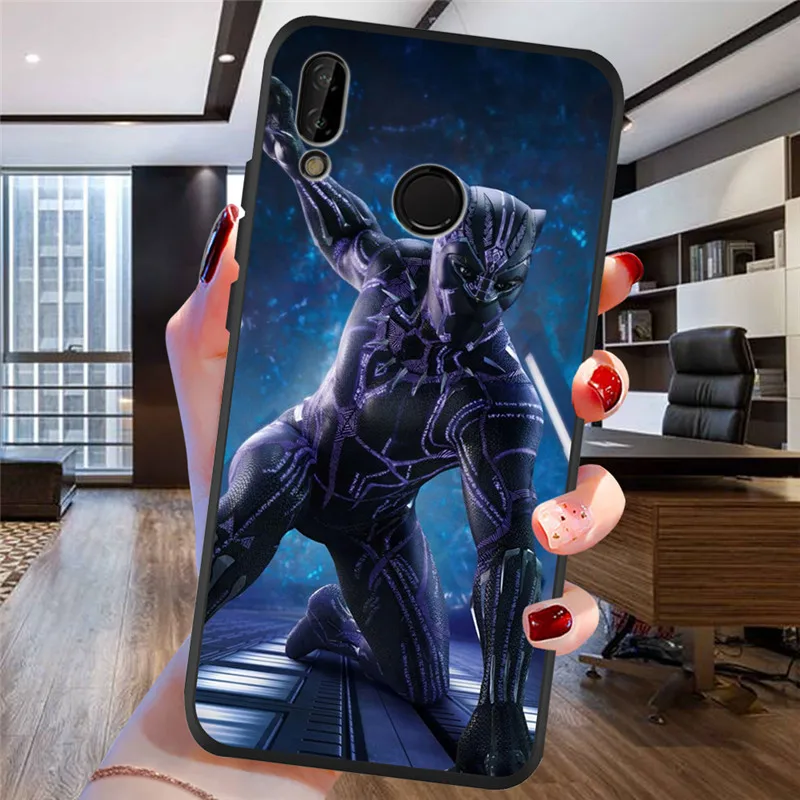 Черный пантера Marvel для huawei P8 P10 P20 P30 Коврики 10 20 Honor 8 8X 8C 9 V20 20i 10 Lite Plus Pro Чехол Coque Samsung чехол-футляр