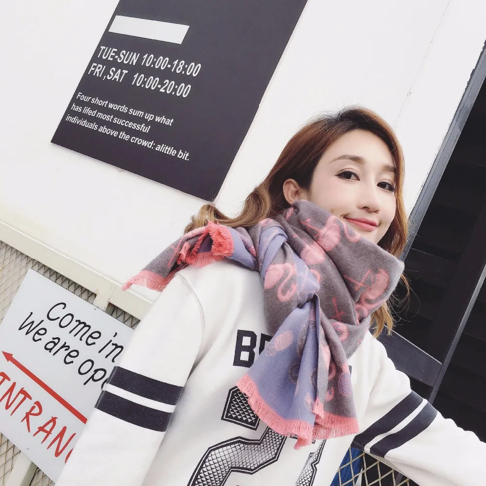 YUS 85*185CM Autumn/winter Animal 5 Colour woman Cashmere carf Wrap ladies Scarf Comfortable and soft Sunscreen hijab Pashmina | Аксессуары