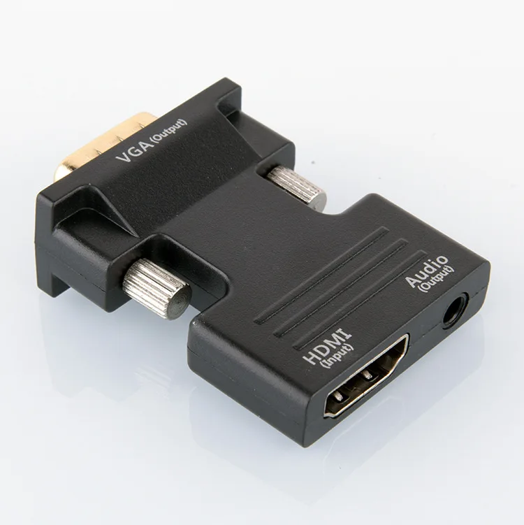 Zcxvzcx HDMI 2 VGA конвертер с аудио адаптером Женский к Мужской Аудио кабель видео 1080P