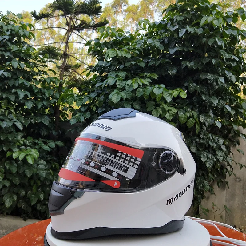 Новые оригинальные шлемы с полным лицом Осень зима теплый двойной козырек