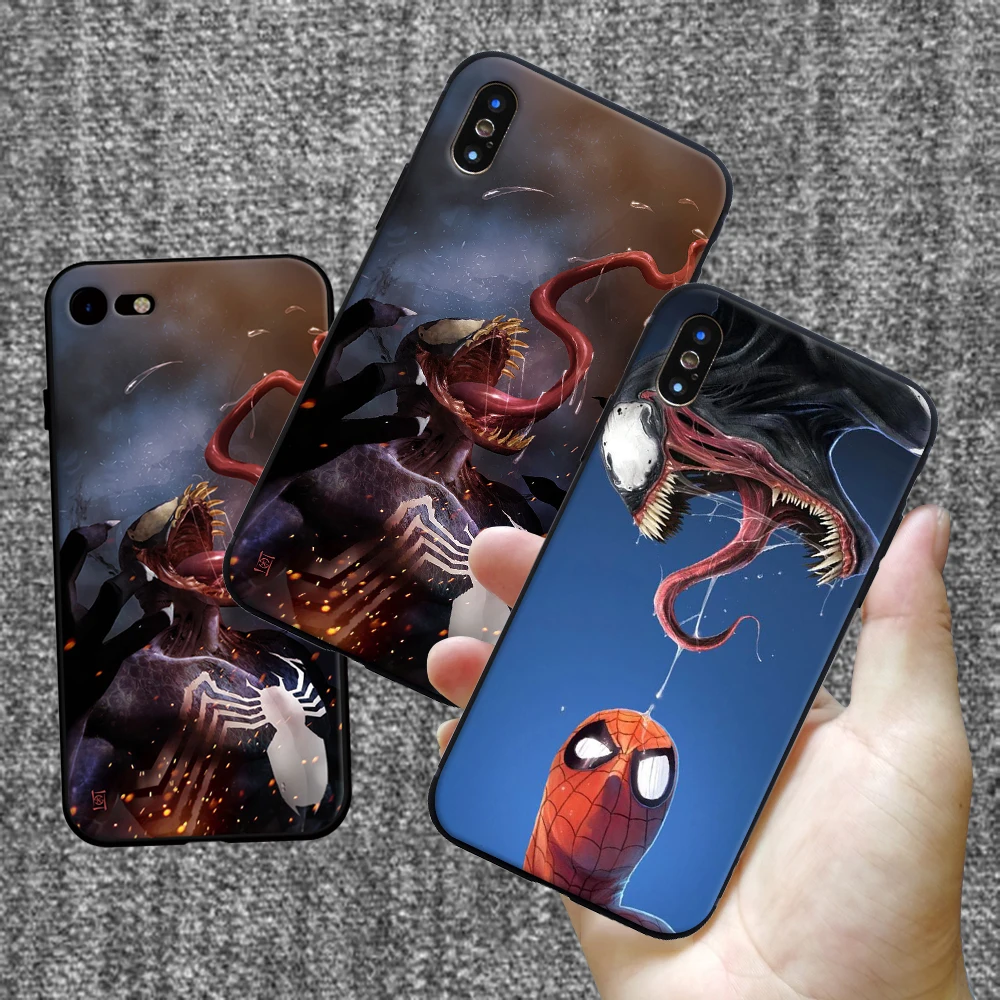 Чехол из мягкого силикона и ТПУ Venom Film MCU для Apple iPhone 5 5S SE 6 6s 7 8 Plus X XR XS MAX |