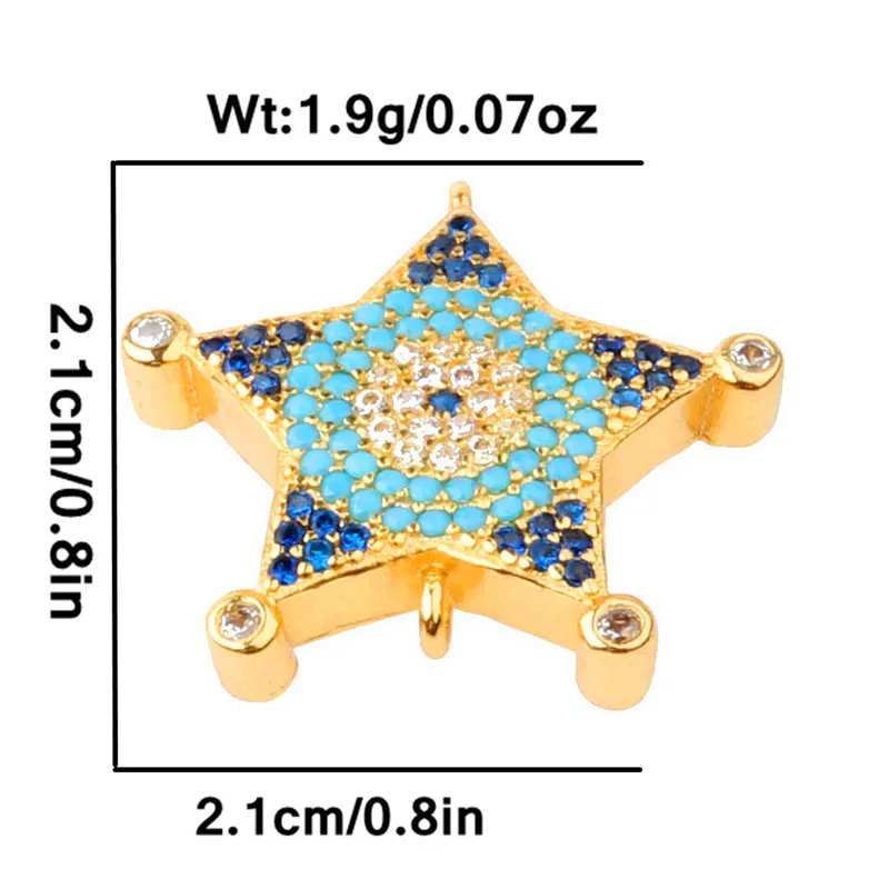 Новая мода Звезда соединитель для шармов подвеска Двойные бусины кулон микро