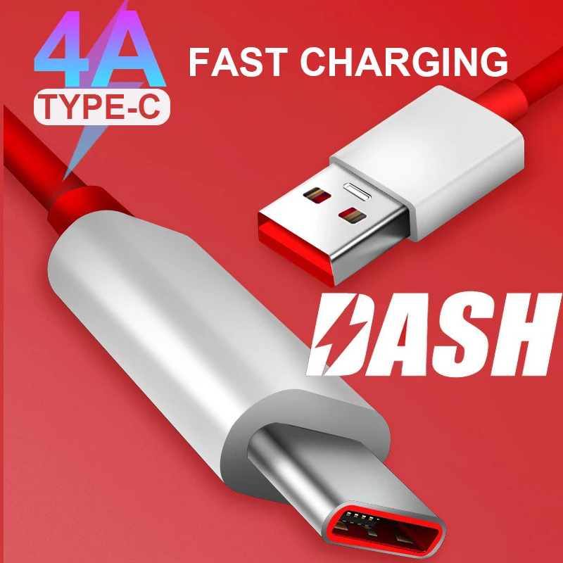 4A OnePlus 7 Pro Dash Кабель зарядного устройства type C для One Plus 6 5T 5 3t 3 Мобильный телефон USB 3,1 Dash кабель для зарядки и передачи данных 1 м 1,5 м 2 м