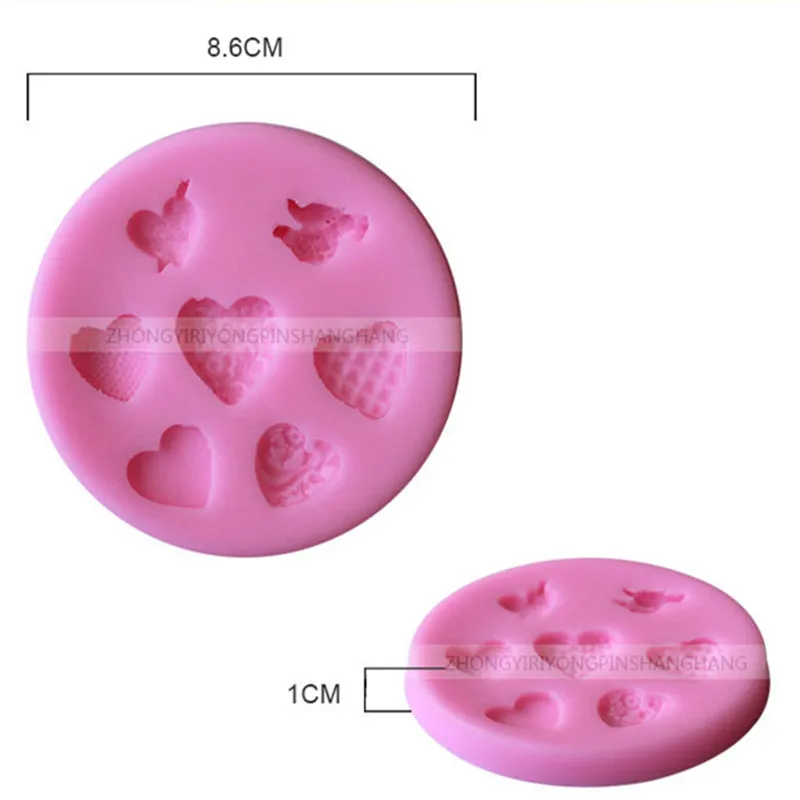 Силиконовая форма в виде разных сердца 3D формы украшение для шоколада инструмент