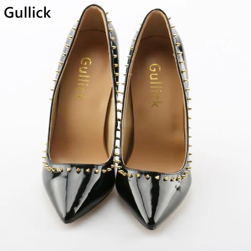 Туфли лодочки женские на шпильке 12 см пикантные туфли из черной кожи с острым