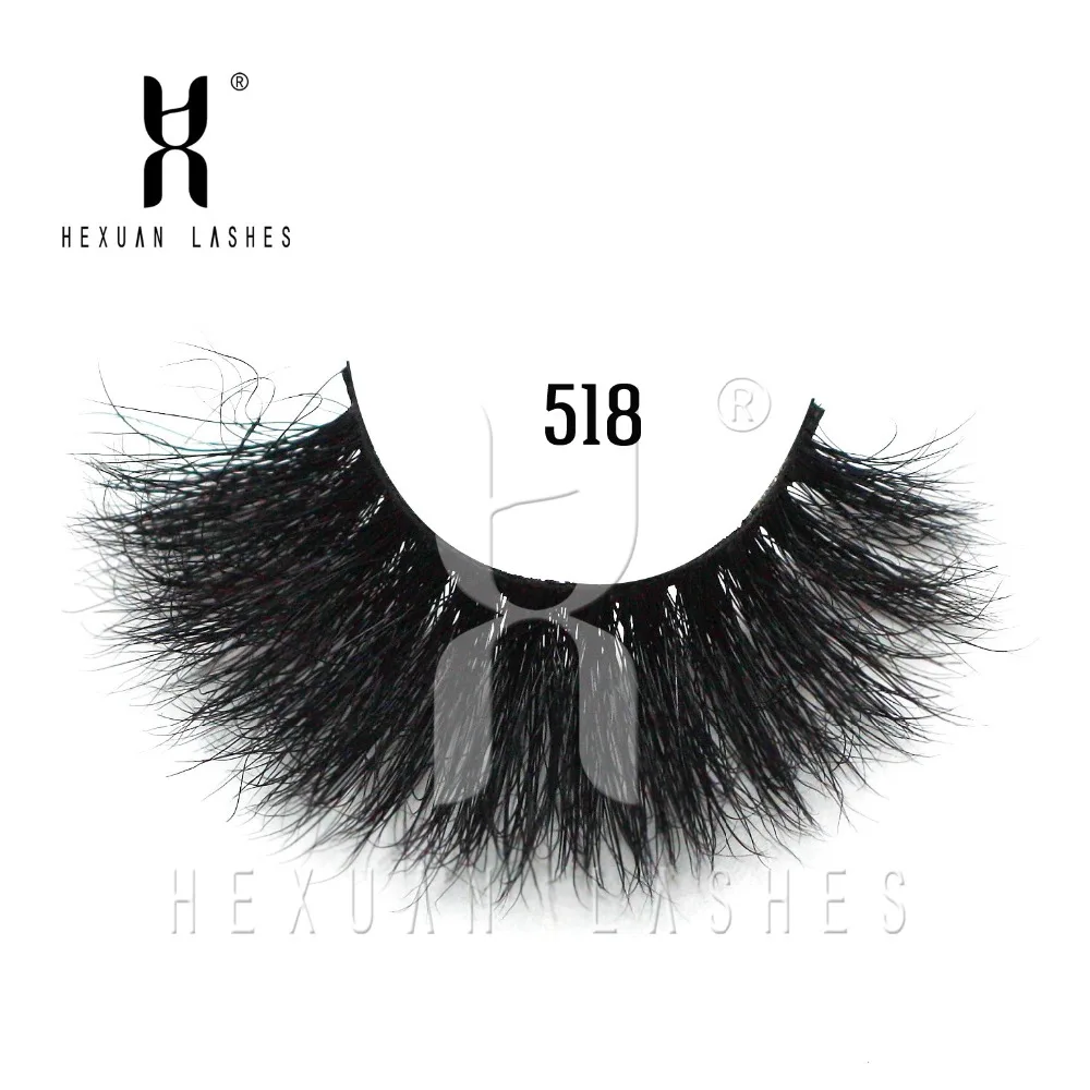 HEXUAN ресницы норковые натуральный длинный 5d 25 мм 100% безжалостные накладные