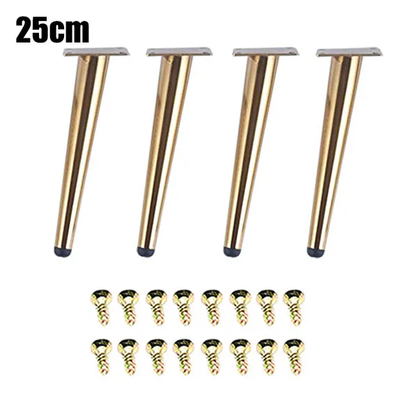 Gold 25cm oblique 4 шт мебель стол ноги нагрузки 900 кг ТВ шкаф стопы диванная ножка шкафа оборудования средства ухода за кожей стоп 15/20/25/30 см-бананы - Цвет: Gold 25cm oblique