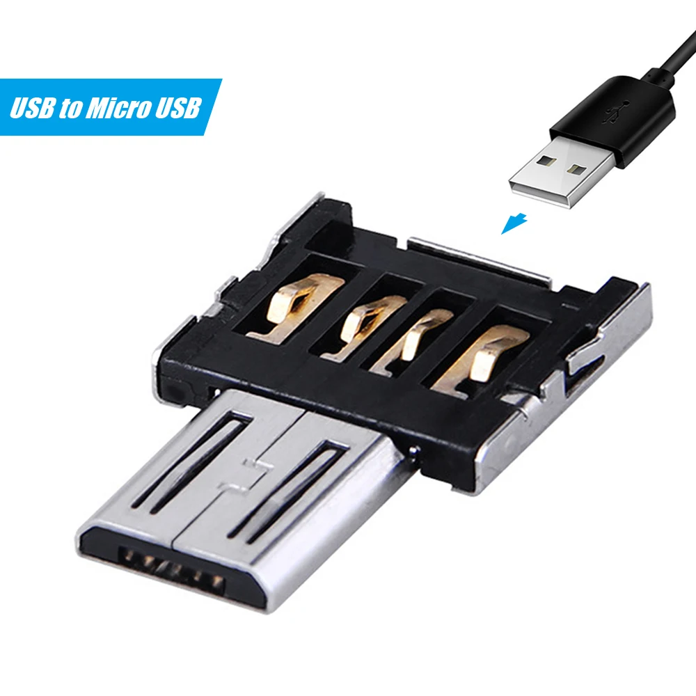 USB to Micro USB Тип C адаптер для Micro USB разъем USB 5Pin OTG адаптер Разъем для Android планшет usb Тип C кабель флэш-диск 10 шт./партия - Цвет: USB to Micro USB