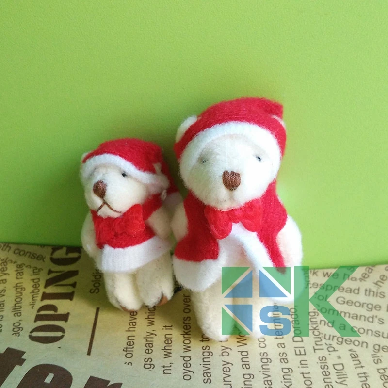 Рождественский подарок! Бесплатная доставка 100 шт./лот 6 см Мишка Плюшевый с