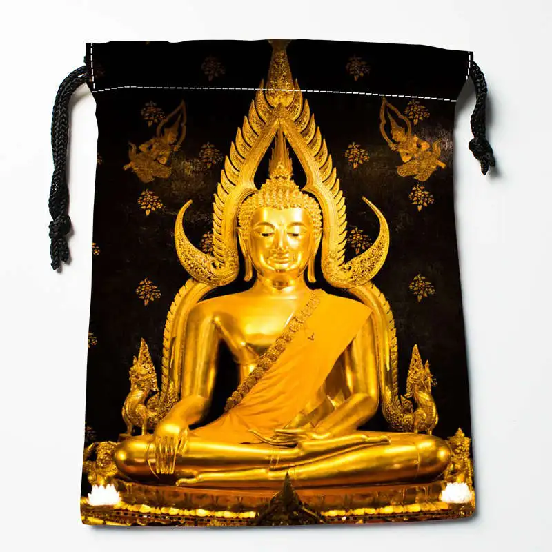 Новое поступление сумки с принтом Будды на шнурке для хранения размер 18x22 см|storage