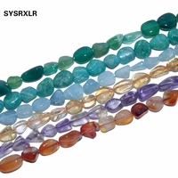 wholesale 5 8 mm irregular gravel shape natural agat crystal stone beads for jewelry making stone diy bracelet necklace strand