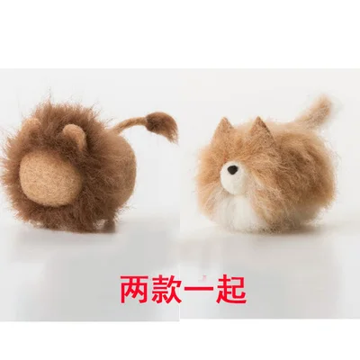 Необработанный комплект ручной работы из войлока животного игрушка без лица