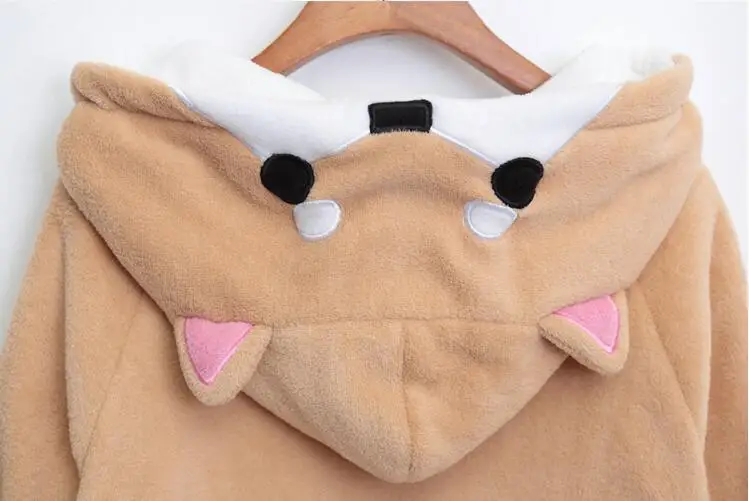 Hot!!Harajuku Japanese Kawaii Hoodies Women Sweatshirts With Ears Cute Doge Muco Winter Plush Lovely ! Anime Hooded | Женская одежда