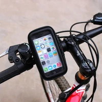 bicycle phone mount holder waterproof cover black universal case with 360 rotatable for iphone x 8 6s plus samsung android phone