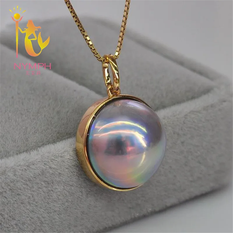 NYMPH 18K желтое золото ювелирные изделия натуральный жемчуг подвеска Япония Mabey AU750