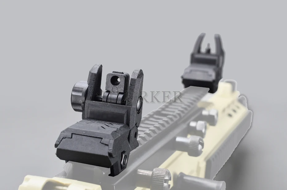 Охота AR 15 Тактический откидной передний задний прицел набор полимерные прицелы Регулировка ветра для 1913 Пикатинни поручни
