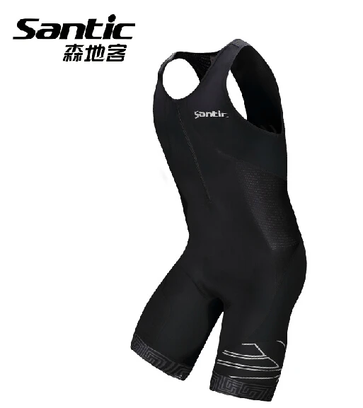 

High quality SANTIC Brand Men Triathlon Cycling Jersey Breathable Sleeveless Bike skinsuit Bicycle Clothing Wear For Triathlons