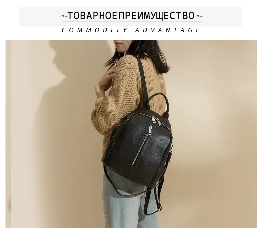 Zency Модный женский рюкзак из натуральной воловьей кожи, черные дорожные сумки для девочек, школьный ранец для ноутбука, ранец высокого качества