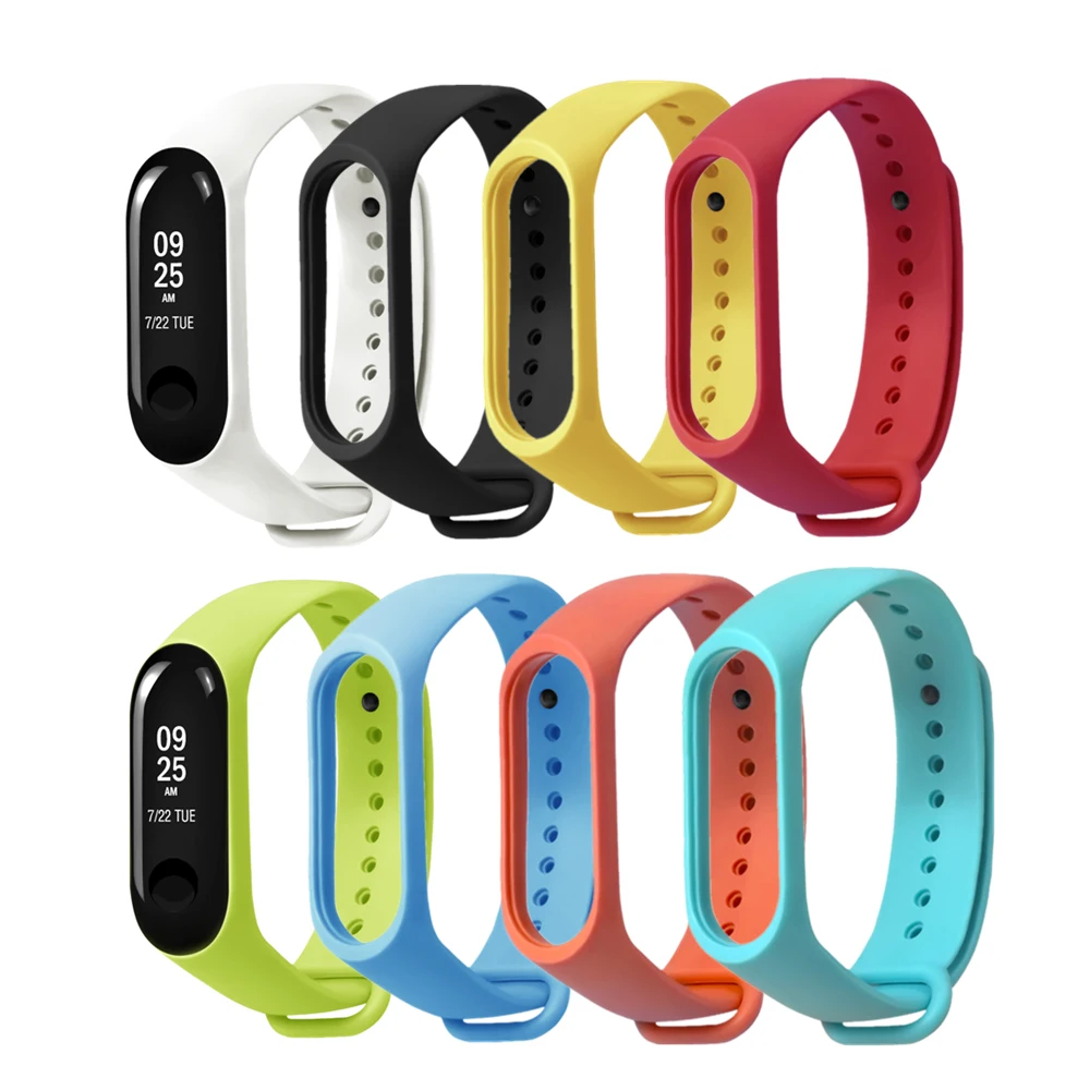 

Strap For Xiaomi Mi Band 4 Barcelet Colorful Silicone Wristband For Miband 4 Replacement Wrist Strap Smart Band For Mi Band 4/3