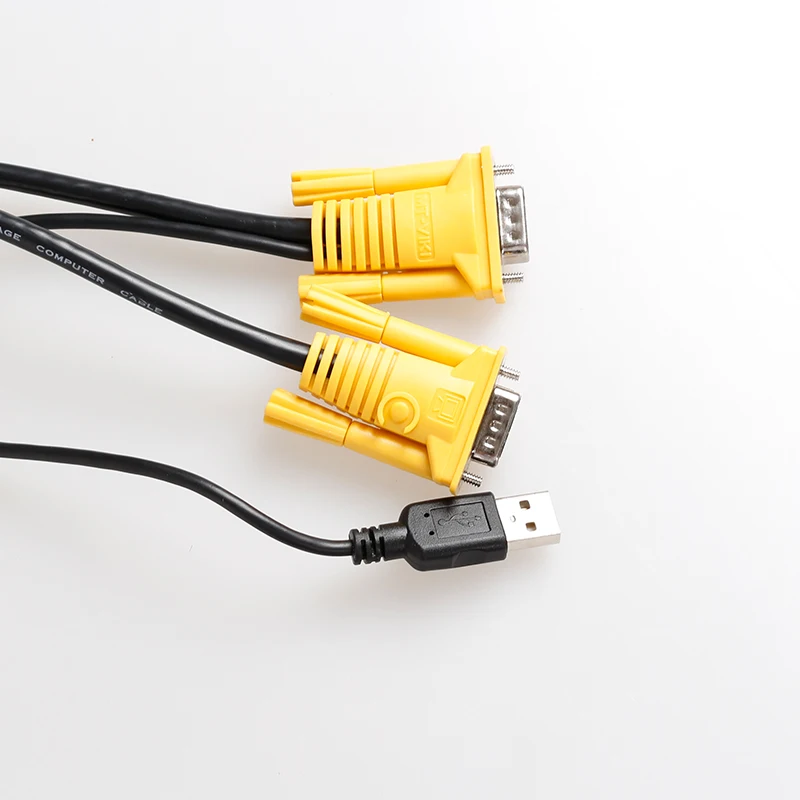 Оригинальный KVM кабель VGA + USB к 1 5 м 3 и футов 10 15 для 26xKL 46xKL 271UK L 471UK 801UK L|vga cable switch box|vga