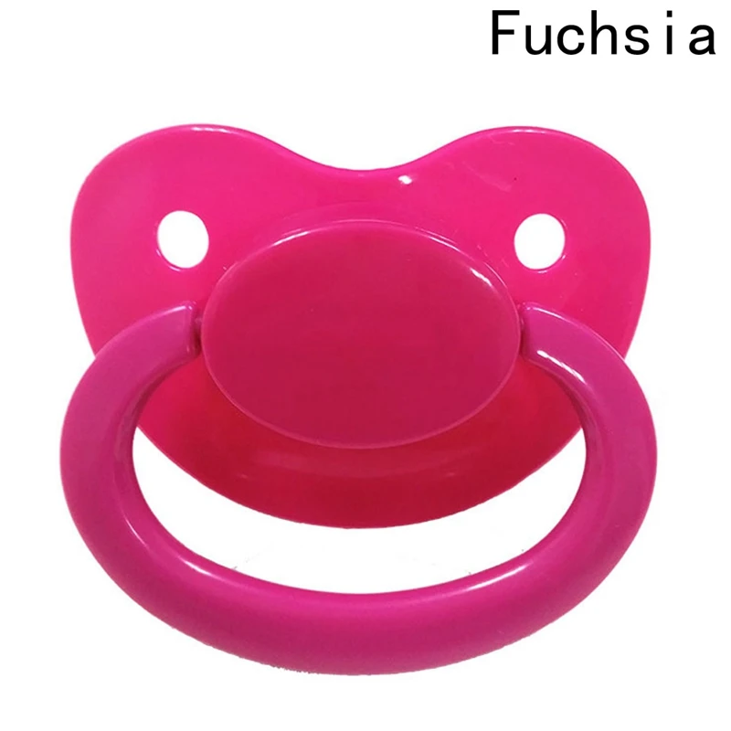 Fuchsia На заказ, большой размер, силиконовая соска для взрослых, одноцветная, Детская соска, Классическая, высокое качество, соска для детей - Цвет: Fuchsia