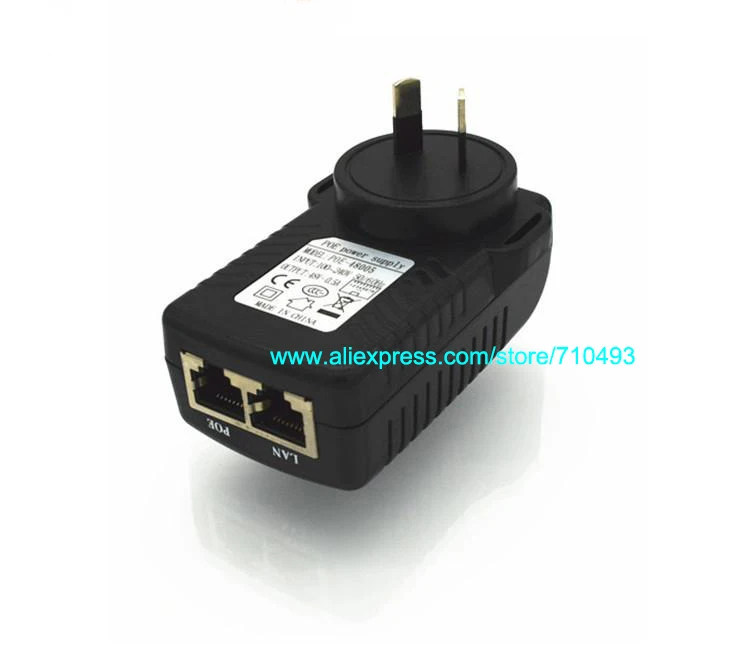 CCTV 48 V 0.5A 24 ватт POE настенная вилка Poe инжектор Ethernet адаптер Ip камера PoE телефон