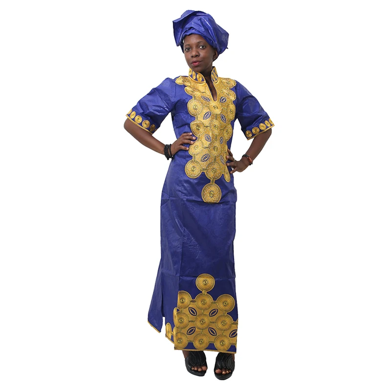 Женское платье в африканском стиле MD шарф с вышивкой виде головы 2019|Африканская