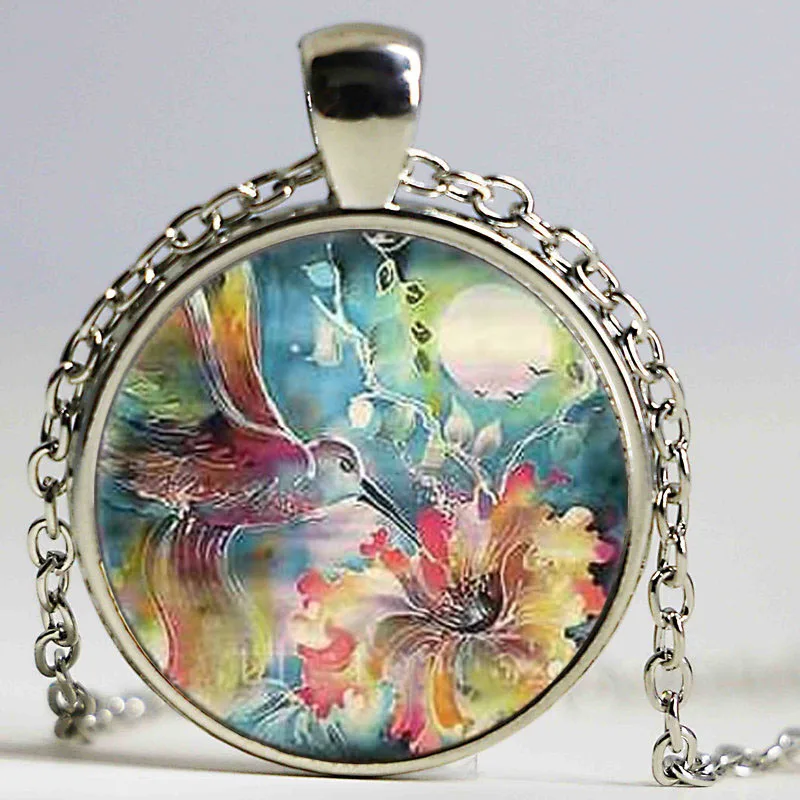 Мужская винтажная цепочка с цветком и Колибри из фильма ручной работы новинка