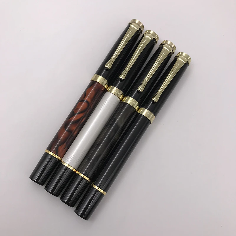 Золотой зажим, перьевая ручка Jinhao 500, 1 шт./лот, 0,5 мм, студенческая практика, каллиграфия, чернильные ручки, школьные офисные принадлежности