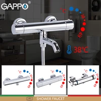 gappo shower faucets bath mixer with thermostat waterfall thermostatic shower faucet wall mounted tub faucet tapware griferia
