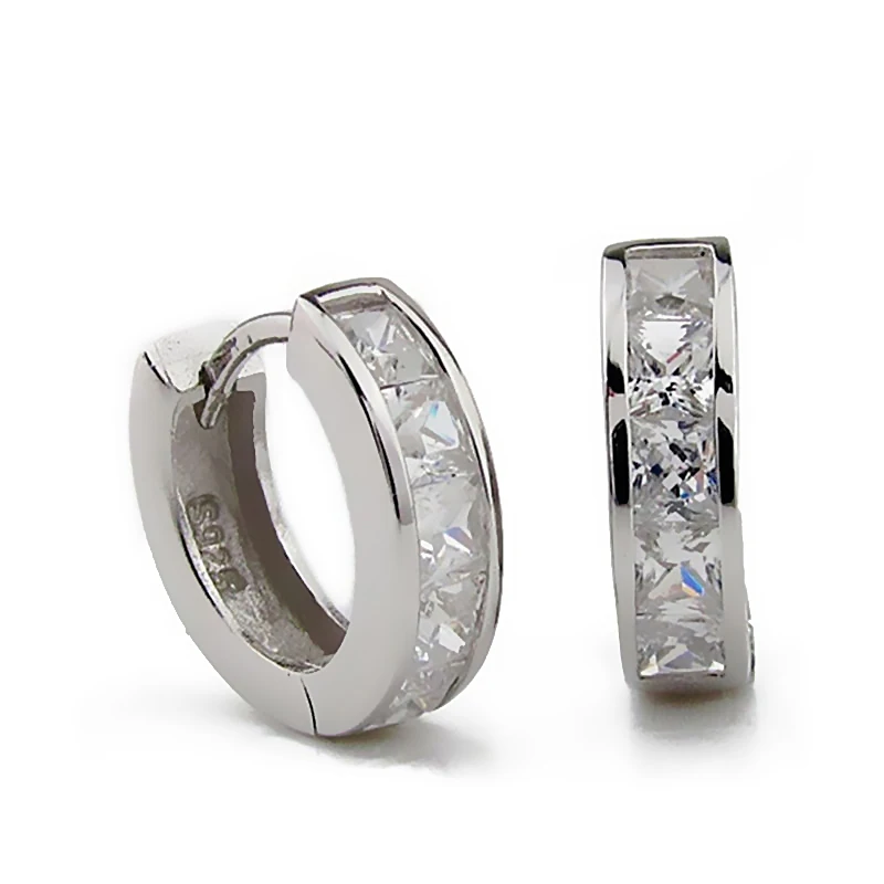 silver Модные женские шикарные серьги-кольца с инкрустацией Brinco винтажный букле D'oreille модные ювелирные изделия серьги-кольца манжета - Окраска металла: silver